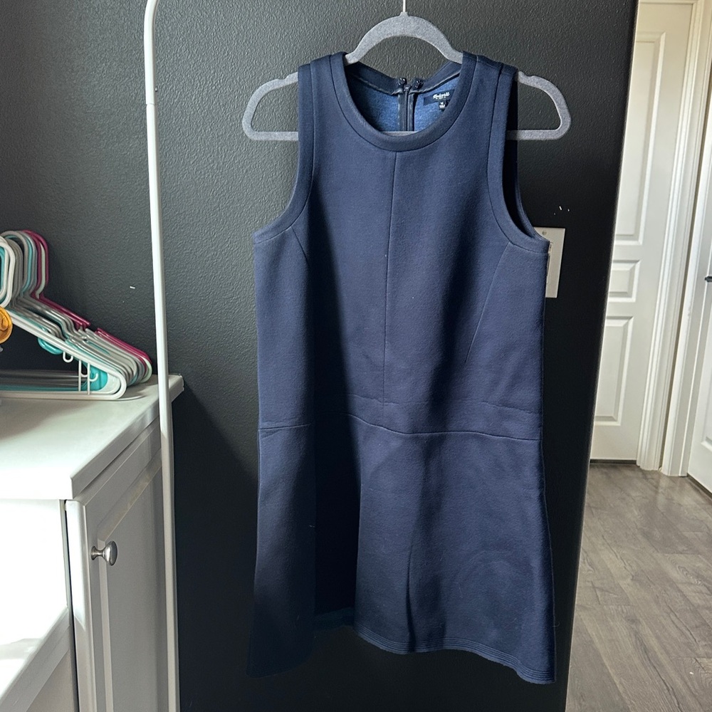 Madewell Navy Sleeveless Mini Dress
